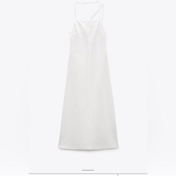 Zara Linen Dress White Celine Short Sleeve White Linen Dress ZARA NEW WOMAN  FW24 100